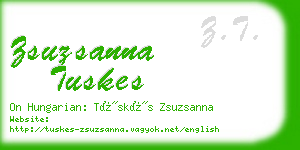 zsuzsanna tuskes business card